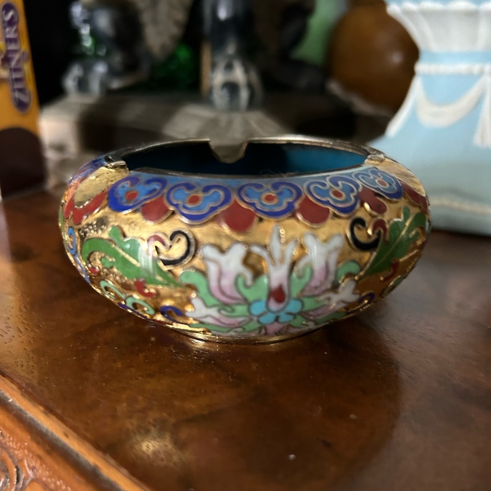 Vintage Cloisonné Ashtray